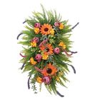 Spring Summer Fall Front Door Sunflower Floral Teardrop Wreath Floral Wreath