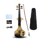 5 String Electric Violin 4 4 Ebony Fittings Solid Wood Violin With Case Bow