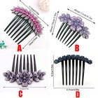 Crystal Rhinestones Flower Hair Comb Clip Hairpin Bridal Wedding Women Headwear   