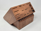 Cutco Ultimate Knife Block 24 Slot Knife Holder Oak Cherry Finish Made In Usa