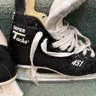 Vintage Ccm Super Tacks 451 Ice Hockey Skates Senior Size 5 E b Black Sl-5000