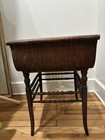 Victorian Antique Bentwood Vanity Bench White  Curved Seat  19  Wide