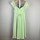 Barbaroni Ida Dress Womens Size 12 Sage Green Wedding Bridesmaid New Nwt