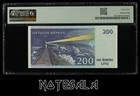 Lithuania 200 Litu 1997  nd 2008  Pick-63c Pmg 64 Unc- S n Af6242817