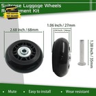 Luggage Wheels Replacement Set Of 2  68mm X 24mm Suitcase Wheels Replacement Rub
