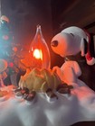 Peanuts Snoopy Woodstock Christmas Campfire Flickering Night Light Tested