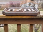 Cast Iron Steam Locomotive Number Plate 1878  12 Pounds