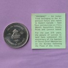 1985 Micmac Dollar Prince Edward Island Native Chief Membertou Trade Token Coin