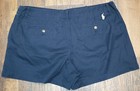 Nwot Polo Ralph Lauren Women s Navy Blue Twill Chino Short White Pony