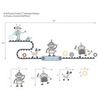 Bedtime Originals Robbie Robot Gray blue Wall Decals