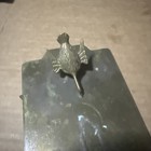 Vtg Ornate Brass Duck Spring Clipboard Memo Sheet Holder