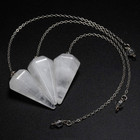 Natural Clear Quartz Crystal Pendulum Faceted Point Gemstone Reiki Healing Pendu