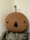 14  Handmade Primitive Fall Halloween Pumpkin Head Doll With Pumpkin