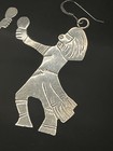 Vintage Signed Navajo Native American Sterling Silver Dancer Dangle Earrings