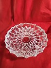 Ashtray Crystal Cut Glass Clear Large  7    Cigar Cigarette Heavy Thick  Vintage