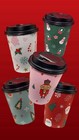 8 12 16oz Disposable Paper Hot Coffee cocoa Cups lids Holidays Christmas Winter