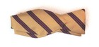 New Nwt Brooks Brothers Silk Bow Tie Gold W  Red Blue Stripes Made Usa Msrp  55