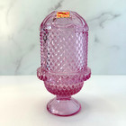      Viking Thistle Pink Glimmer Diamond Point Fairy Lamp W  Original Label