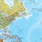 Multi-sizes English World Map Atlas Pictures Canvas Poster Office Wall Art Decor