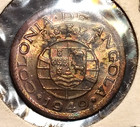 Angola Portuguese  1949  10 Centavos  Ch Toned  Bu Unc  Km-70  Free Shipping