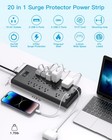 Power Strip 10 Ft  Surge Protector With 16 Outlets 4 Usb Ports 2 Usb C   Flat   