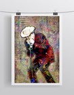 Bob Dylan 8x10in Poster  Bob Dylan Art Print Bob Dylan Art Free Shipping
