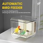 No Mess Automatic Bird Feeder multifunctional Parrot Seed Feeders transparent