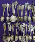 150  Pc Silverplated Sm 4-6 collectible   Souvenir Spoons Antique To Vintage Mix