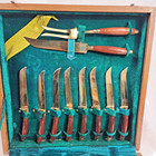 Thailand James Service For 8  Bronze Flatware Set With Wood Chest