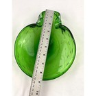 Bright Green Murano Art Glass Bowl Controlled Bubbles Bullicante Dish Bowl 60s