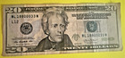  20 Dollar Bill Note 2013 Series With 97 4  Cool Serial Number Of Ml 18800033 M