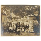 1920s Family Reunion Photo Original 10x8 Gelatin Silver Vernacular Americana