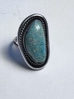 Vintage Southwest Pawn Sterling Silver   Turquoise Ring Size 5 1 2