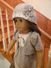 18  Home-made Doll Clothes Fits American Girl floral   Dots Dress Jacket Hat Set