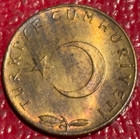 Some Rainbow Toning High Grade  Au 1964 Turkey 5 Kurus  Coin-agt616