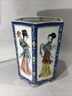 Hexagonal Chinese Porcelain Famille Rose Vase