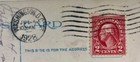 Antique George Washington Two Cent Red Stamp On Postcard  1928