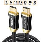 3 6 10 15 25 30 50ft 2160p Ultra High Speed 3d V2 0 4k Hdmi Cable Hdtv Pc Us Lot