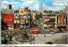 Vintage Postcard Piccadilly Circus London Coke Sign Bus Rum England Uk C1971