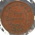 Sarawak 1927h 1 Cent Km  18 F 