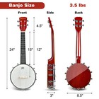 24  4-string Banjo Ukulele Remo Drumhead Gig Bag For Kid Adult Beginner