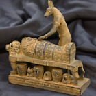 Rare Ancient Egyptian Antiquities Anubis Statue God Of Mummification Pharaonic