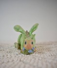 Vintage 1993 Gg Santiago Enesco Green Glitter Dragon Figurine