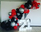 Red  Black   Silver Balloon Arch Kit - 201 Pcs For Birthday   Anniversary Decor