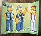 Cheech And Chong Signed  2 Bill   Simpsons Poster  14    X 11     Beckett Verified