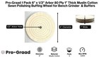 Pro-graad Buffing Wheels For Bench Grinder Or Buffer - 6 Inch Extra Thick Buffi