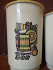 Vintage 1970 s Set Of 4 Yellow Plastic Nesting Kitchen Canister Set Retro Kitch
