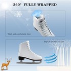 Wellwon White Figure Skates Ice Skates Velvety Lining Indoor Outdoor