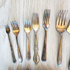 24 Pc Vtg Silverplate Stainless Silverware Craft Mixed Lot Spoons Forks Knives