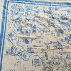Vintage 1940s Large Texas Map Art Embroidery 3 8  X 3 8 